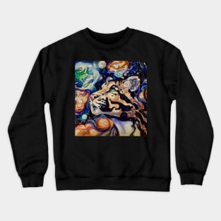 Galactic Clouded Leopard Crewneck Sweatshirt